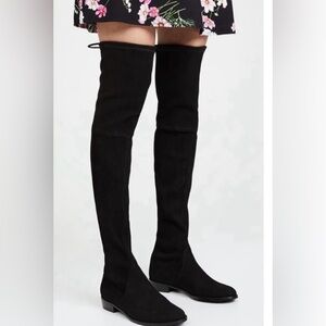 Stuart Weitzman Lowland Over The Knee Boots Thigh High Suede Block Heel size 7.5